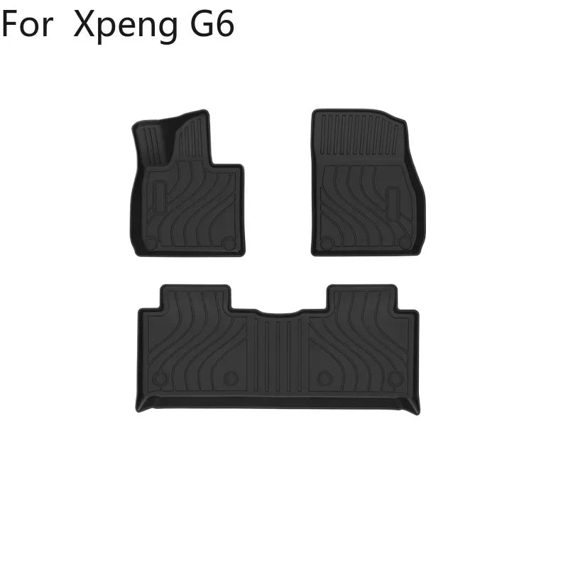 Pour Xpeng G6 2025-2023 tapis de sol tapis de coffre tous temps avant arrière tapis de doublure de chargement, accessoires de coussinets de pied antidérapants imperméables