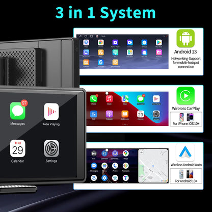 Imagebon E20 10.26 "Cam de tableau de bord Android 13 Spotify Netflix lecteur multimédia sans fil Carplay Android Auto voiture DVR AI commande vocale