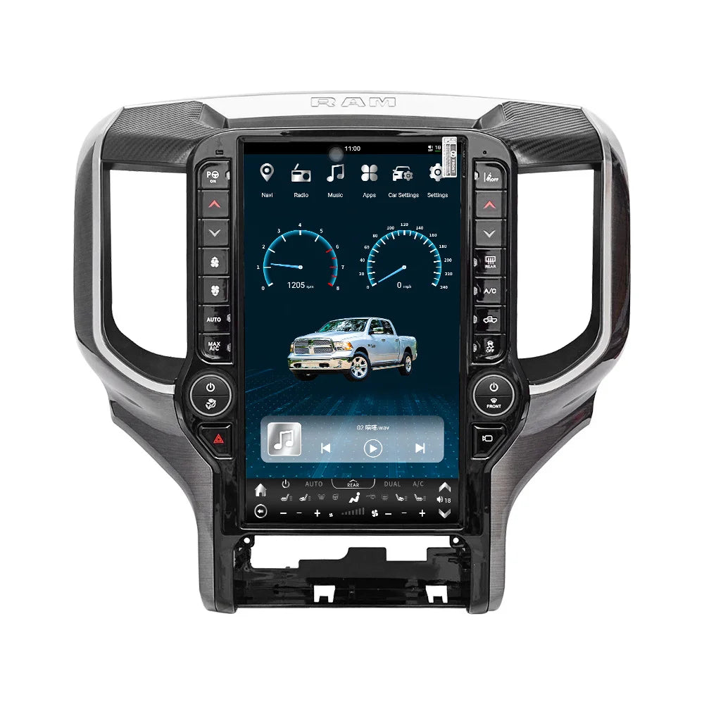 13.6 pouces Andro14 pour Dodge RAM 1500 2500 3500 2019-2022 GPS Navigation Bluetooth autoradio lecteur multimédia Carplay Auto
