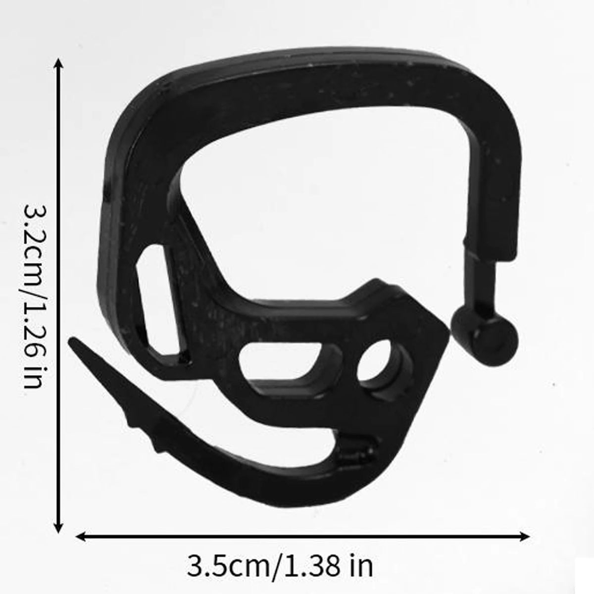 50/100x Portable    Clip de fixation pour filet pare-soleil en plastique, crochet noir pour toile d'ombrage, boucle de serrage, pour camping extérieur, réutilisable