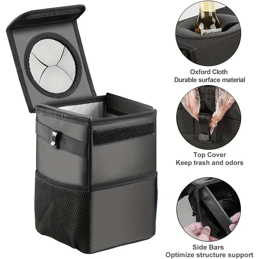 Poubelle universelle pour voiture avec poches de rangement, 1 pièce, garde votre voiture propre