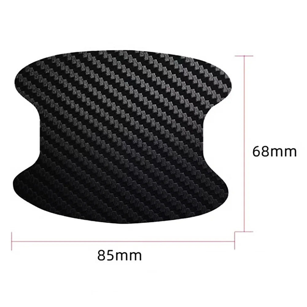 Autocollant universel de protection contre les rayures pour poignée de porte de voiture, accessoires de protection en Fiber de carbone pour poignée de porte Automobiles, 4 pièces/ensemble