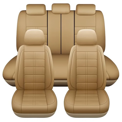 Housses de siège de voiture en cuir, ensemble complet de sièges 5 places, ajustement universel, rembourré de la plupart des voitures, imperméable, respirant, Anti-salissure