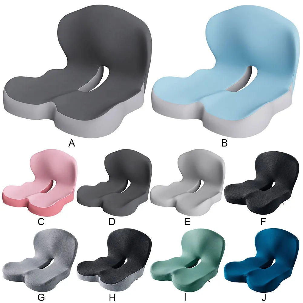 Coussin de chaise de bureau intégré en forme de L en mousse à mémoire de forme, avec Support arrière, coussin de siège de voiture pour employés de bureau, conducteurs de voiture