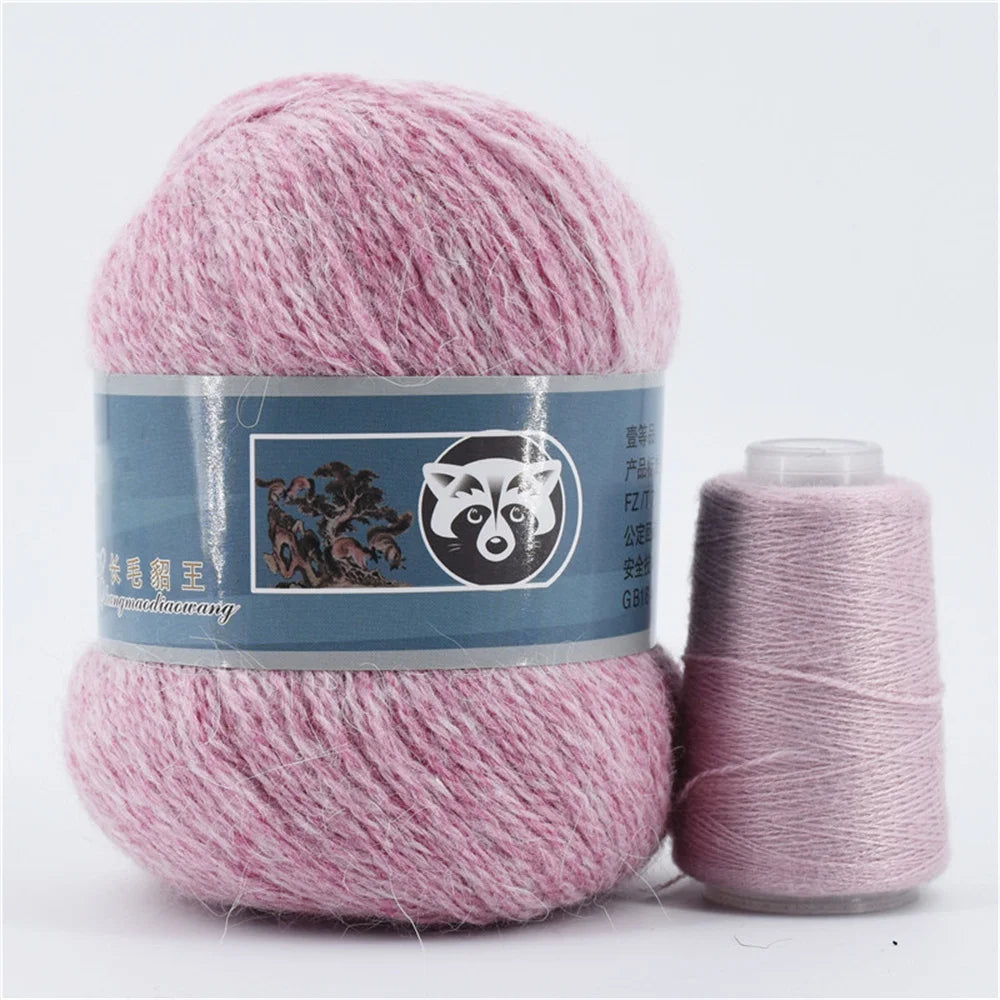 Fil de fourrure de vison pour fils pour tricoter et Crochet, fil de t-shirt en dentelle à 2 plis pour tricoter à la main, couture, 1 écheveau 340 M 50 + 20g