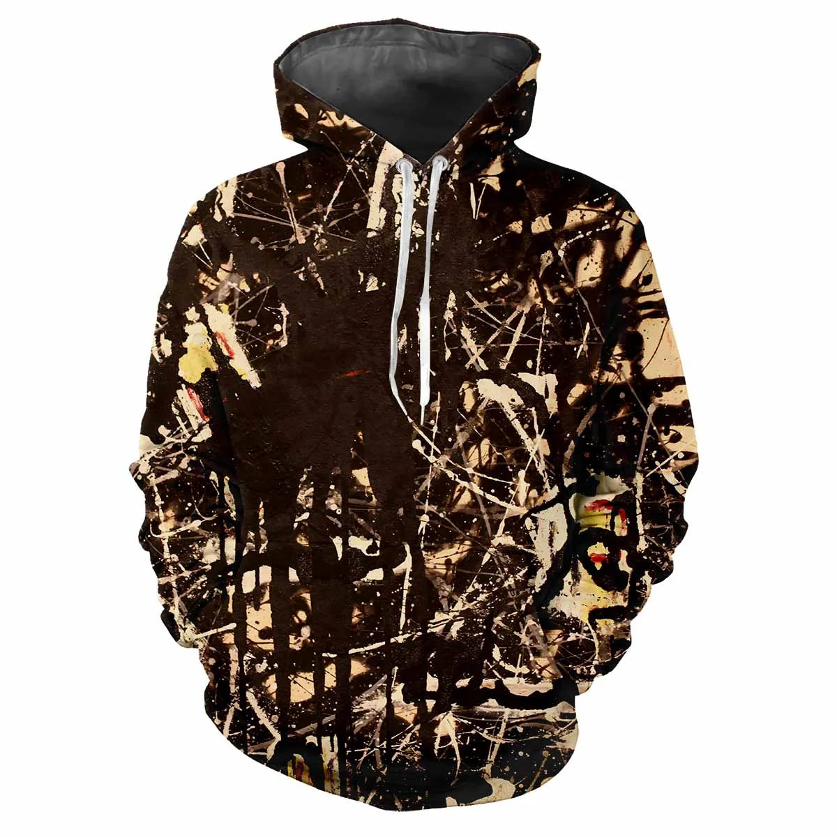 Camouflage chasse animaux en plein air Camouflage printemps et automne hommes à capuche rue tendance ample confortable haut décontracté vêtements