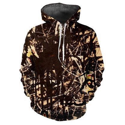 Camouflage chasse animaux en plein air Camouflage printemps et automne hommes à capuche rue tendance ample confortable haut décontracté vêtements