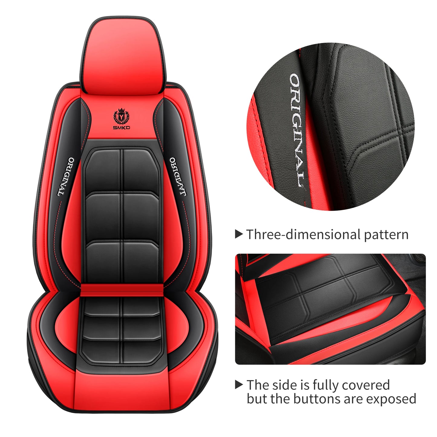 Housse de siège de voiture universelle en cuir PU de qualité supérieure, tapis de protection toutes saisons avec coussin souple, paquet complet, 1 pièce