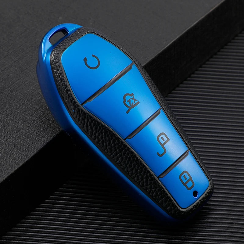 Étui pour clé de voiture en TPU à 4 boutons, housse de protection pour télécommande BYD Atto 3 Han EV Dolphin, accessoires automobiles