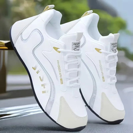 Men's Lightweight Breathable Training Shoes – Low-Top Lacing Style, Suitable for Gym Workouts, Daily Strolls, or Casual Wear. The upper is made of PVC material, and the sole provides excellent cushioning performance