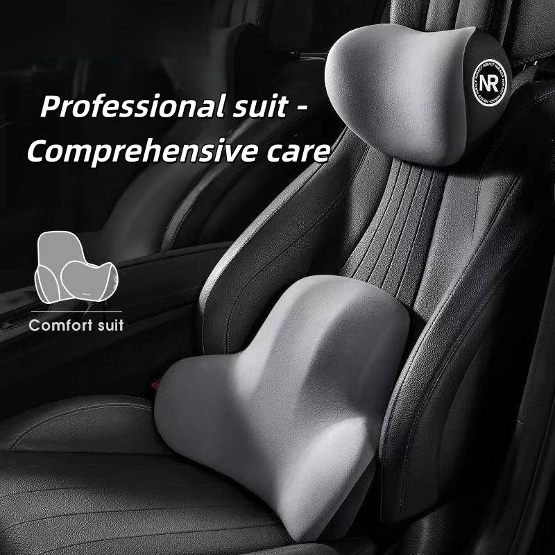 Oreiller cervical en mousse à mémoire de forme pour voiture, coussin de soutien lombaire pour le dos, appui-tête universel pour voitures, accessoires d'intérieur de voiture, fournitures de véhicule