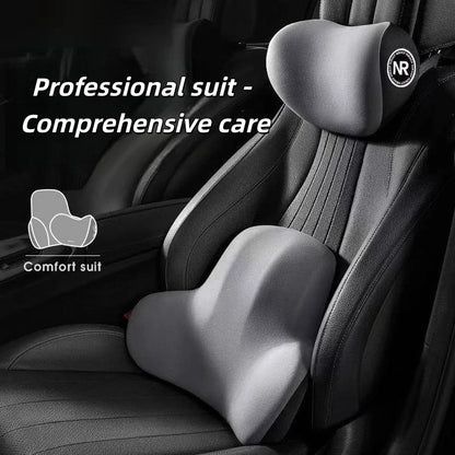 Oreiller cervical en mousse à mémoire de forme pour voiture, coussin de soutien lombaire pour le dos, appui-tête universel pour voitures, accessoires d'intérieur de voiture, fournitures de véhicule