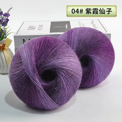 Fil de laine arc-en-ciel 200 g/ensemble, pour tricoter, châles, écharpes, pulls, vestes, chapeaux, bricolage, fil de teinture à Segment doux et confortable