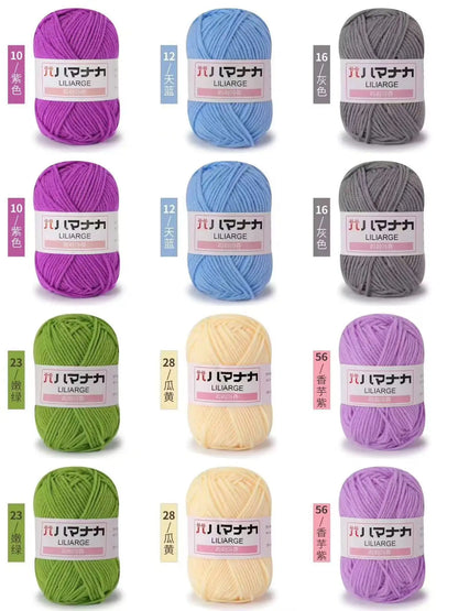 12 pièces 300g fil de lait fait à la main grossier bricolage tissage boule de fil pour pull chapeau écharpe et autres vêtements doux Crochet fil à tricoter