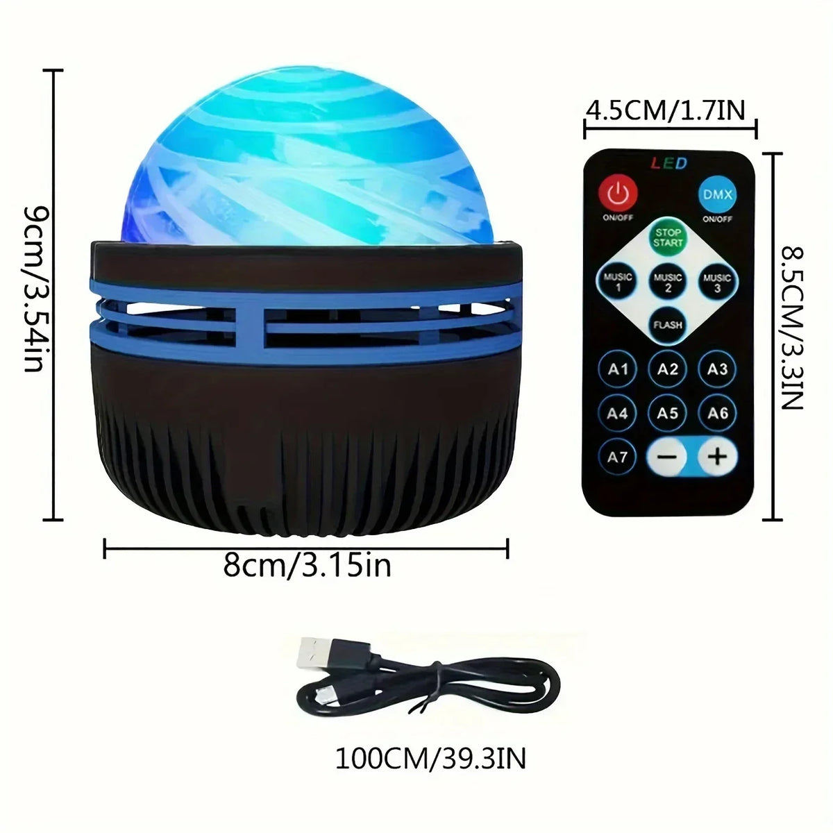 جهاز عرض النجوم المجرة Aurora، تأثيرات المسرح، إضاءة ليلية مع جهاز تحكم عن بعد USB، ضوء سماء LED لغرفة النوم، هدية عيد الميلاد وعيد الميلاد للأطفال