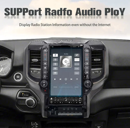 13.6 pouces Android écran Radio GPS Carplay voiture multimédia lecteur vidéo stéréo Navi unité principale pour Dodge Ram 2019 2020 2021 2022