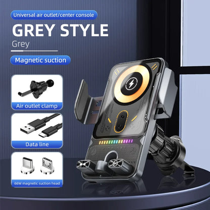 Adaptateur de chargeur de voiture sans fil 15W, serrage automatique, charge Super rapide, support de téléphone pour voiture, pour iPhone 16 15 Pro Max Samsung