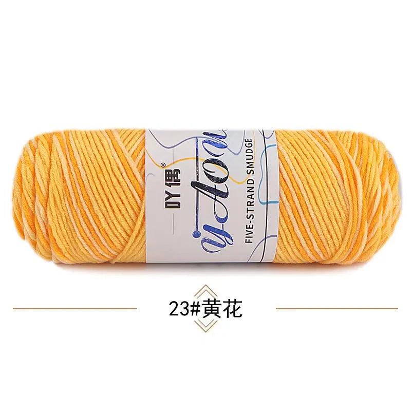 Fil à tricoter à la main en coton au lait coloré, 100g, section teinte au Crochet, ligne de fil, couverture, châle, chapeau, chaussettes, 200 mètres, 1 pièce