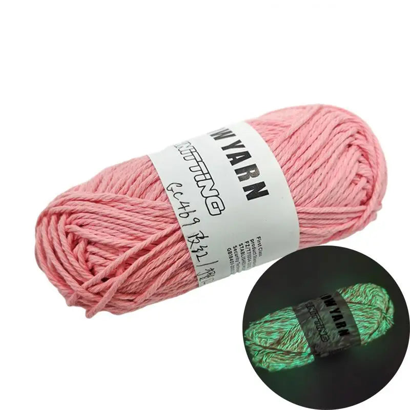 Fil fonctionnel en Polyester brillant dans la nuit, épais et lumineux, fil de coton, pull au Crochet, chapeau, écharpe, outils de tricot à la main, nouveauté