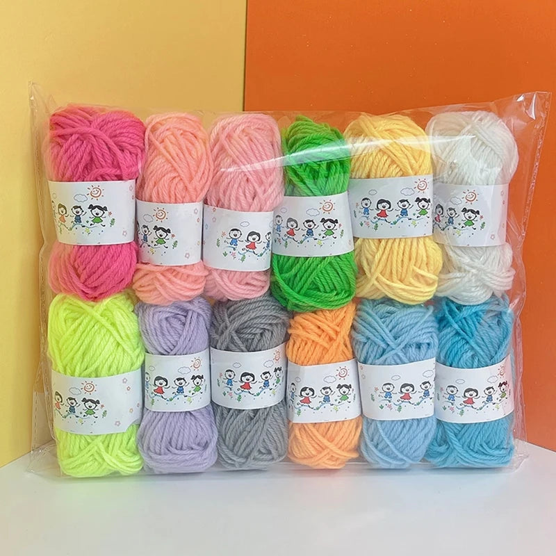 Fil de laine de coton doux et chaud, 12 pièces, fil de tricot à la main de bonne qualité pour laine au Crochet faite à la main, fil de tricot chaud