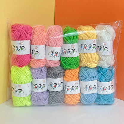 Fil de laine de coton doux et chaud, 12 pièces, fil de tricot à la main de bonne qualité pour laine au Crochet faite à la main, fil de tricot chaud