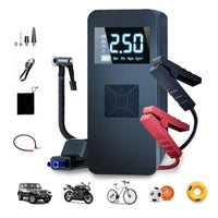 Compresseur d'air portatif de gonfleur de pneu avec manomètre numérique pour les véhicules pompe à air de voiture de grande capacité de 20000mAh avec i intégré