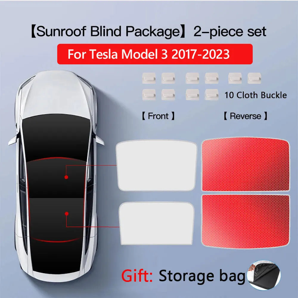 Pare-soleil pour Tesla modèle 3 toit ouvrant Highland 2025 modèle Y 2020-25 boucle en tissu de glace pare-soleil verre avant arrière lucarne accessoire