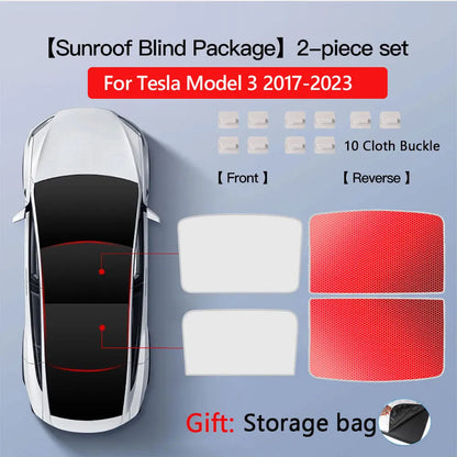Pare-soleil pour Tesla modèle 3 toit ouvrant Highland 2025 modèle Y 2020-25 boucle en tissu de glace pare-soleil verre avant arrière lucarne accessoire