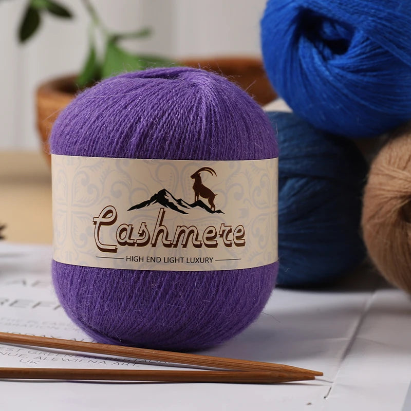 Fil de laine fine pure cachemire 300g, matériel de bricolage tissé à la main, aiguilles à tricoter, pulls chauds, pulls, foulards, boules de fil