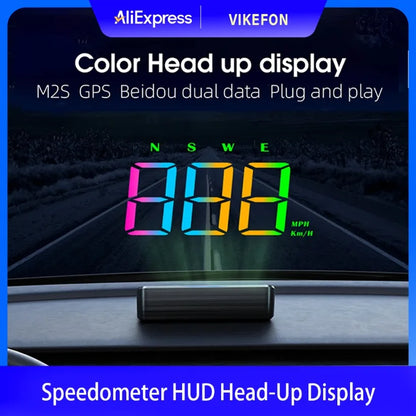 Système de projecteur de compteur de vitesse GPS de pare-brise de voiture HUD avec affichage haute définition alerte de survitesse affiche la vitesse Plug and Play