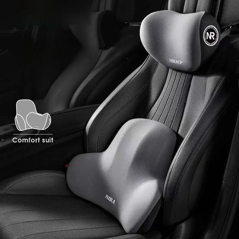 Oreiller de Protection du cou en mousse à mémoire de forme pour voiture, coussin de dossier lombaire, coussin d'appui-tête de voiture