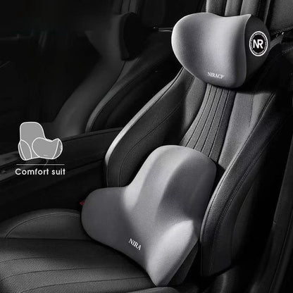 Oreiller de Protection du cou en mousse à mémoire de forme pour voiture, coussin de dossier lombaire, coussin d'appui-tête de voiture