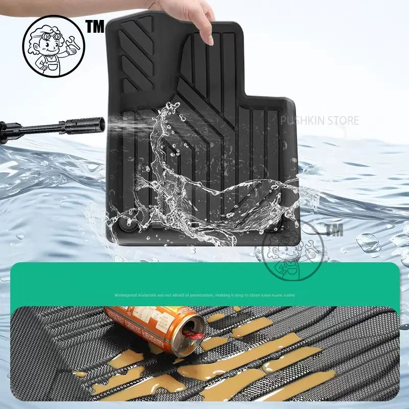 Tapis de sol de voiture pour Zeekr 9X 2025 2026, tapis de coffre en TPE et doublure de chargement, tapis de coffre toutes saisons, accessoires de doublure de sol