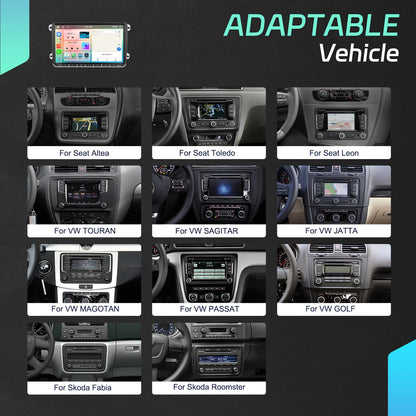 Podofo 7 "9" CarPlay Android autoradio pour Volkswagen VW Golf Passat JETTA Skoda siège voiture système Intelligent 2din GPS autoradio