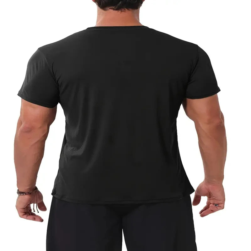 Hommes femmes séchage rapide à manches courtes Sport T-Shirt maillots de gymnastique Fitness chemise formateur course T-Shirt adolescent vêtements de Sport respirants