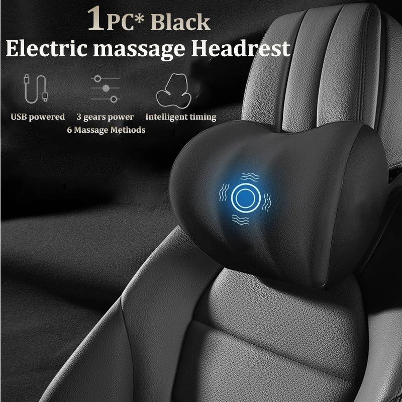 Coussin de dossier électrique pour siège de voiture, massage, sauna, soutien lombaire, vibration de la taille, oreiller cervical, accessoires intérieurs