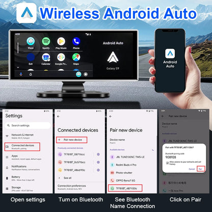 Systèmes intelligents de voiture de 11.26 pouces, lecteur vidéo multimédia, autoradio Portable, sans fil, CarPlay, Android, accessoires d'écran automatique
