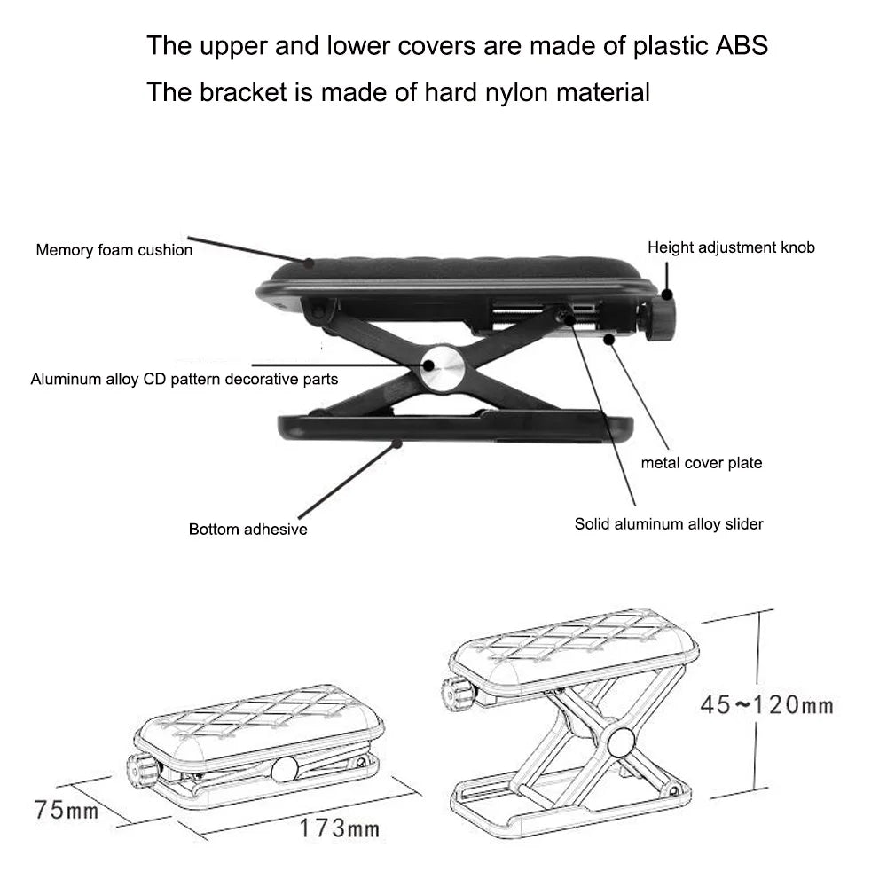 Rehausseur d'accoudoir de porte de voiture, support de main facile à installer pour la conduite longue distance, prévention de la fatigue du conducteur