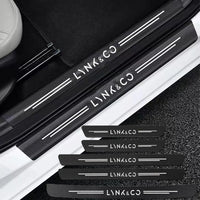 Autocollants de seuil de porte de voiture en Fiber de carbone, pour LynkCo Lynk & Co 05 06 5 6 Lynk Co 05 06 01 1, accessoires