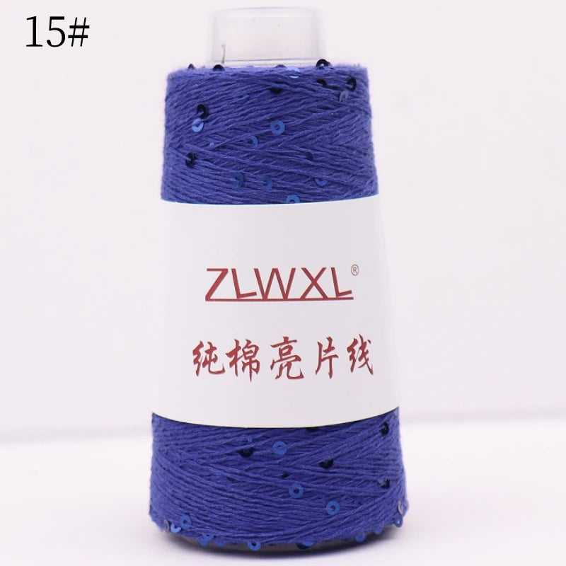   Блэк – fil de coton à paillettes, 100g, 800M, 3mm, décoration tricotée, crochet à la main, tricot jaune