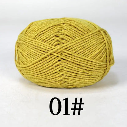 Combinaison de fils de coton au lait, couleurs mélangées, ensemble de fils à tricoter au Crochet pour bricolage artisanal, pull, écharpe, tricot, 5 pièces