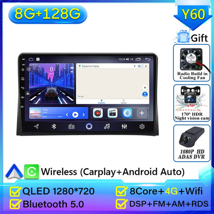 Pour Volkswagen Multivan T5 2003 2004 -2015 autoradio Carplay Navigation GPS Android Auto Android 15 affichage stéréo No 2din WiFi