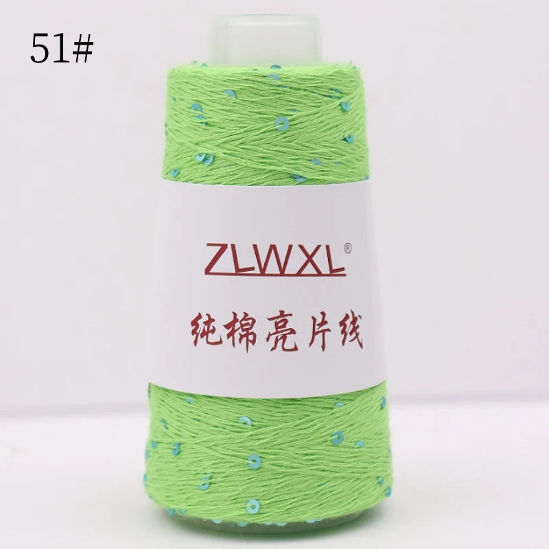   Блэк – fil de coton à paillettes, 100g, 800M, 3mm, décoration tricotée, crochet à la main, tricot jaune
