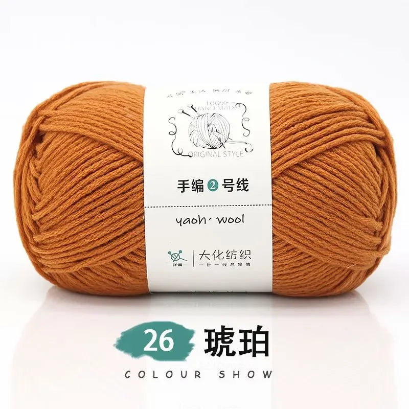 Fil de Coton Crocheté à la Main, 100g, Bricolage, Laine pour Bébé, Écharpe, Veste, Pull