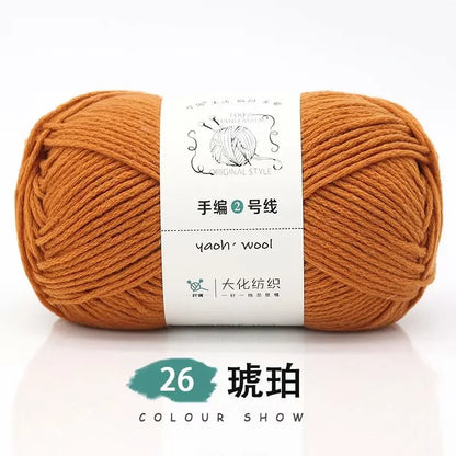 Fil de Coton Crocheté à la Main, 100g, Bricolage, Laine pour Bébé, Écharpe, Veste, Pull