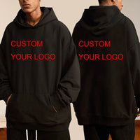 Sweat à capuche Harajuku personnalisé unisexe streetwear avec texte ou design