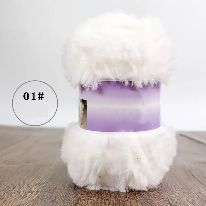 Fil de fausse fourrure 200g pour tricoter des pantoufles, des pulls chauds, des écharpes et des chapeaux faits à la main