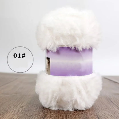 Fil de fausse fourrure 200g pour tricoter des pantoufles, des pulls chauds, des écharpes et des chapeaux faits à la main