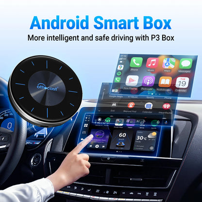 OTTOCAST P3 OttoAibox CarPlay AI Box sans fil Android Auto Smart TV Box accessoires de voiture pour Benz Audi Kia Hyundai VW Toyota 2024