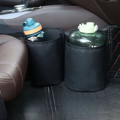 Support de bouteille d'eau universel pour console centrale avec poche de rangement, sangle réglable, organisateur intérieur de voiture
